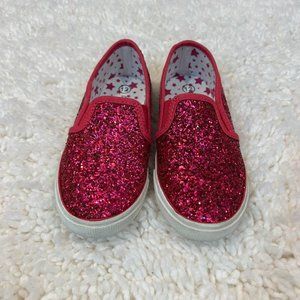 Cat & Jack Toddler Size 12 Pink Glitter Low Top Gym Shoes